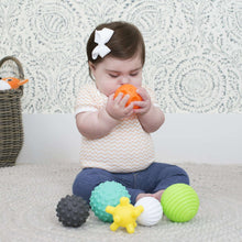 Infantino Textured Multi Ball Set, Soft Plastic, Baby 6-12 Months, Multi-Color, 6-Piece