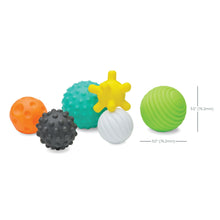 Infantino Textured Multi Ball Set, Soft Plastic, Baby 6-12 Months, Multi-Color, 6-Piece