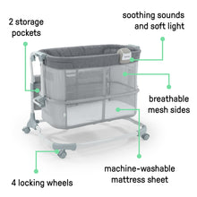 Ingenuity Dream & Grow Bedside Bassinet and Sleeper, AirLoom Handstitch Fashion, Baby Bed for Ages 0-12 Months