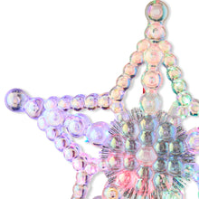 Iridescent Beaded Star LED Christmas Tree Topper, 7.5", by Holiday Time