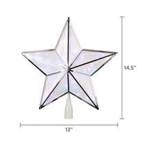 Iridescent Star Battery Operated LED Christmas Tree Topper, 14.75", by Holiday Time