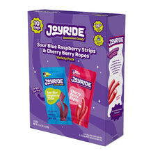 JOYRIDE Assorted Candy Box, Sour Blue Raspberry Strips & Cherry Berry Ropes, 1.7 oz., 10 pk.