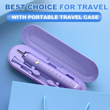 JTFSonicElectricToothbrushforAdultsandKidswithTravelCaseand6BrushHeads_5Modes40000VPMRechargeablePowerToothbrushwithWirelessCharger_IPX7Waterproof60-DayBatteryLife_Purple - Brands For Less USA