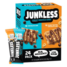 JUNKLESS Chewy Granola Bars, Variety Pack, 24 pk. (PACK OF 3 )