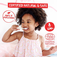 Jack N’ Jill Natural Certified Kids & Baby Toothpaste, Raspberry Flavor, Fluoride-Free, Safe if Swallowed When Used as Directed, 1.76 oz Tube
