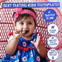 Jack N’ Jill Natural Certified Kids & Baby Toothpaste, Raspberry Flavor, Fluoride-Free, Safe if Swallowed When Used as Directed, 1.76 oz Tube