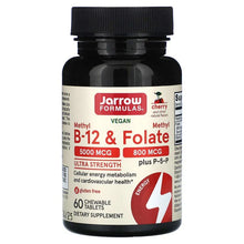 JarrowFormulas_VeganMethylB-12_MethylFolate_UltraStrength_Cherry_60ChewableTablets - Brands For Less USA