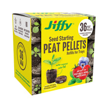 Jiffy 36 mm Peat Pellet Refills (36 pack), Seed Starter Soil Plugs