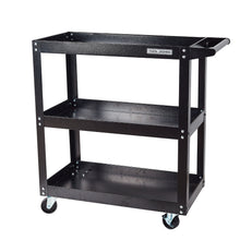 Jopath 3-Tier Rolling Tool Cart Utility Cart on Wheels, 450 lb Heavy Duty Rolling Tool Cart for Warehouse, Garage, black