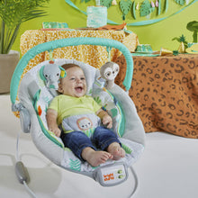 Jungle Vines Comfy Baby Bouncer with Vibrating Infant Seat, Toy Bar & Taggies (Unisex)