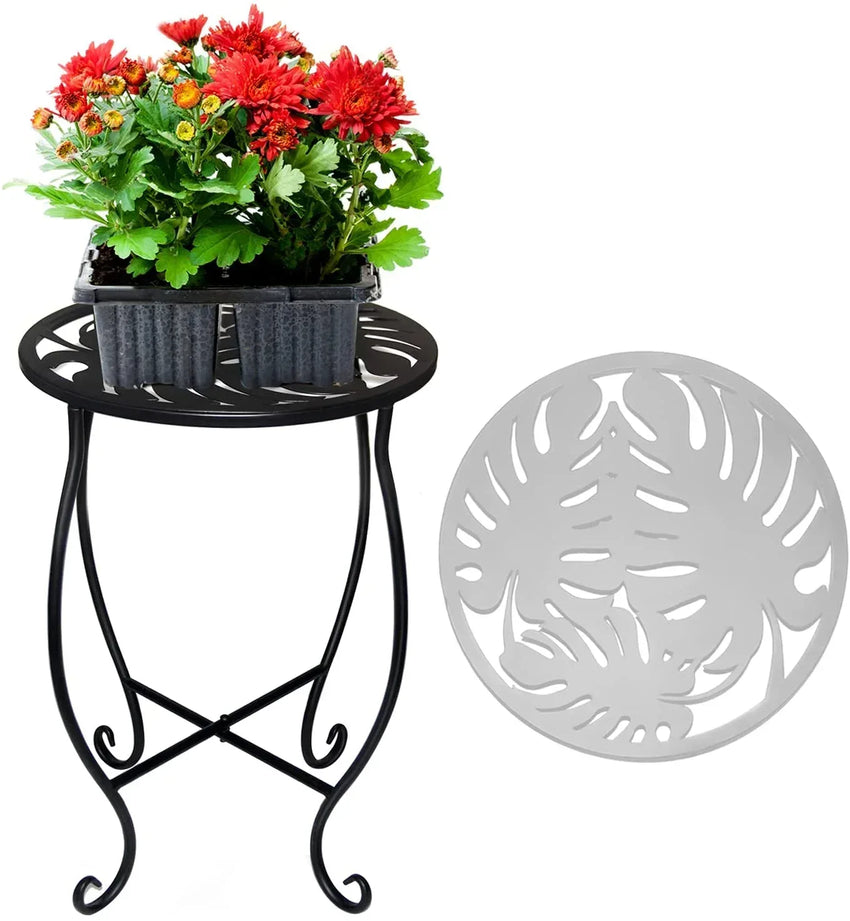 KABB 15'' Tall Plant Stand for Flower Pot Set of 1, Round Metal Plant ...