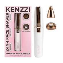 KENZZI2-in-1RechargeableFacialHairRemoverandEyebrowShaverforWomen_WhiteandRoseGold10 - Brands For Less USA