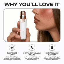 KENZZI2-in-1RechargeableFacialHairRemoverandEyebrowShaverforWomen_WhiteandRoseGold7 - Brands For Less USA