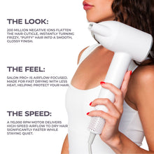 KENZZISalonPro_IonicHairDryer_1300WHigh-Speed110_000RPMBrushlessMotorwithLEDDisplay_White3 - Brands For Less USA