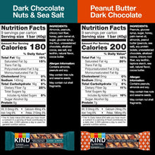 KIND Snack Bars Variety Pack, Dark Chocolate Nuts & Sea Salt and Peanut Butter Dark Chocolate, 18 ct. - Brands For Less USA