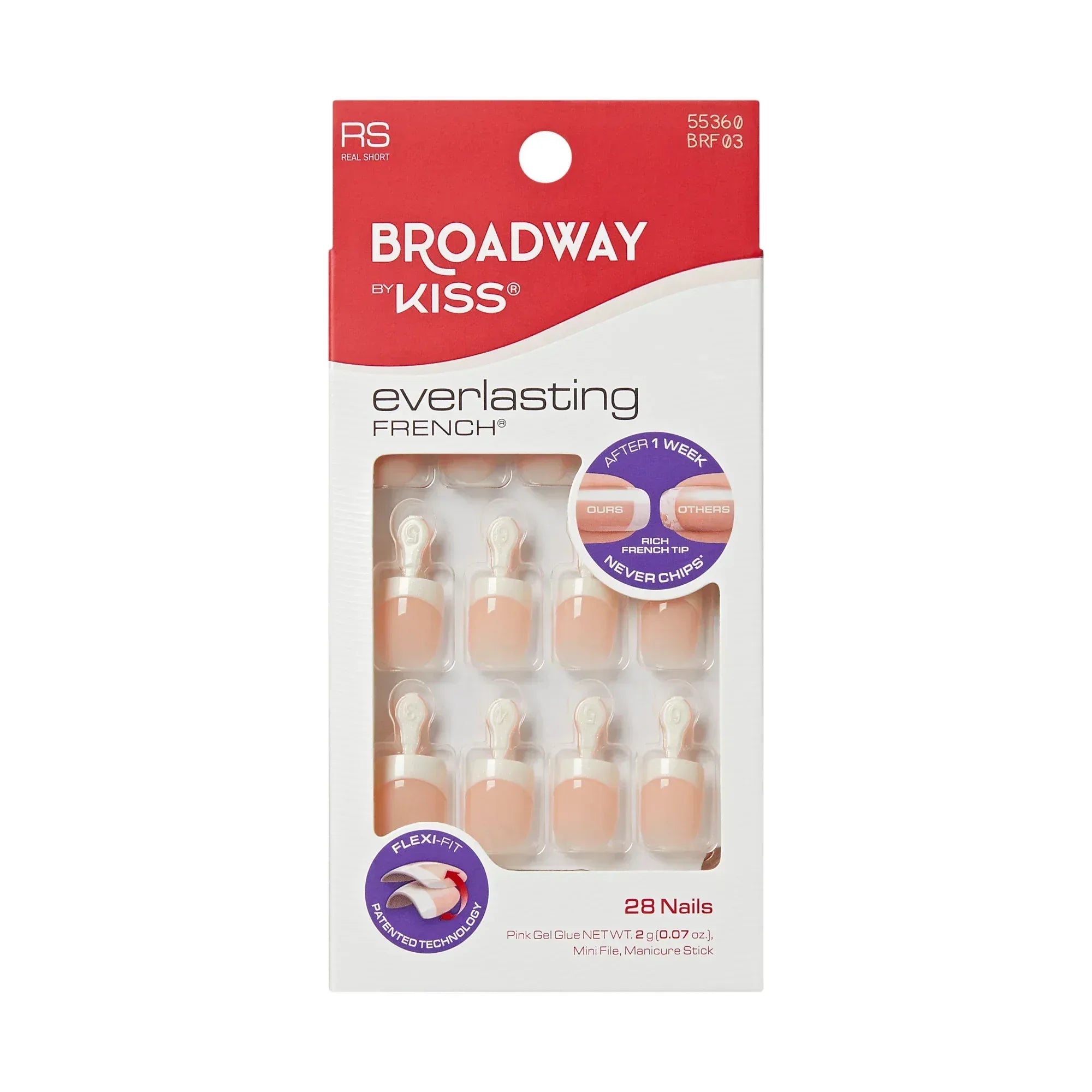 KISS Everlasting French Press on Nails, String Of Pearls, White, Real ...