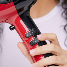 KISS Red Tourmaline Ceramic Hair Dryer with 4 Additional Styling Attachments, 1875 Watts, Red