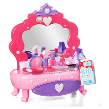 Kid Connection Light-Up Plastic Vanity Set with Storage Drawer, 7 Pieces, Baby and Toddler Toy