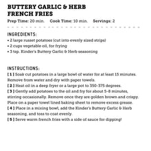 Kinder's Buttery Garlic & Herb Seasoning, 8 oz.