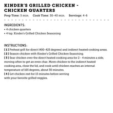 Kinder's Grilled Chicken Seasoning 9.2 oz.