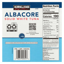 Kirkland Signature, Albacore Solid White Tuna in Water, 7 oz, 8-Count
