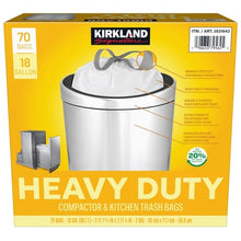 Kirkland Signature 18-Gallon Heavy Duty Compactor and Kitchen Trash Bag, 70-count