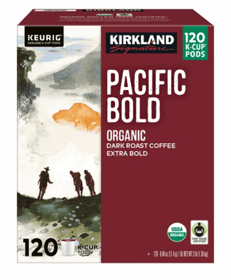 Kirkland Signature Coffee Organic Pacific Bold K-Cup Pod, 120-count