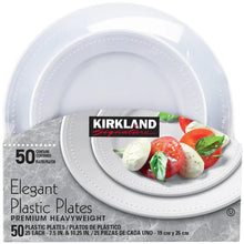 Kirkland Signature Elegant Plastic Plates, Variety Pack, White, 50-count - Brands For Less USA