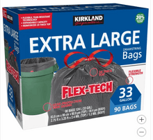 Kirkland Signature Flex-Tech 33-Gallon Trash Bag, 90-count