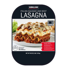 Kirkland Signature Italian Sausage and Beef Lasagna, 3 lbs, 2-count