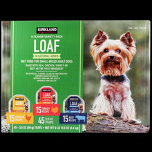 KirklandSignatureLoafWetDogFood_SmallBreedAdultDogs_VarietyPack_3.5oz_45ct - Brands For Less USA