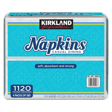 Kirkland Signature Napkins, 1-Ply, 280-count, 4-pack