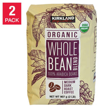Kirkland Signature USDA Organic Whole Bean Blend 2 lb, 2-pack