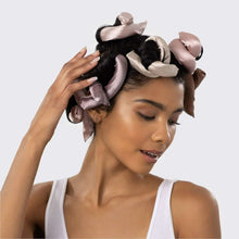 Kitsch Flexi Rods Heatless Hair Curler, Satin Covered Curling Rod, Rosewood 6pcs
