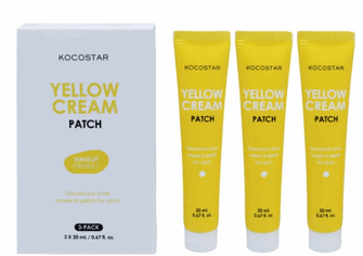 Kocostar Yellow Cream Patch - Blemish Relief, 0.67 fl oz, 3-pack