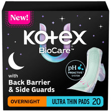 Kotex BioCare Ultra Thin Overnight Pads With Wings, Heavy Absorbency, 20 Count (PACK OF 3 )