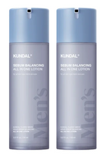 Kundal Classic Men's Aqua Sebum Balancing All in One Lotion, 5.07 fl oz, 2-pack