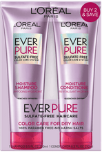L'Oreal Paris EverPure Moisture Sulfate Free Shampoo and Conditioner, 1 Kit