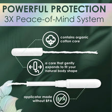 L. Tampons Super/Super Plus Absorbency, Made with Organic Cotton, 36 CT