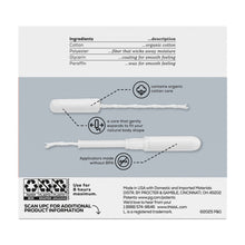 L. Tampons Super/Super Plus Absorbency, Made with Organic Cotton, 36 CT