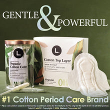 L. Ultra Thin Pads, Organic Cotton Top Layer, Regular, 112 count