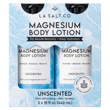 LA SALT CO Magnesium Body Lotion, 15 fl oz, 2-pack