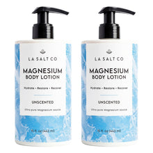 LA SALT CO Magnesium Body Lotion, 15 fl oz, 2-pack