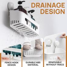 LEVERLOCShowerCaddySuctionCup_ShowerOrganizerRemovableBathroomShelf_StorageSuctionPowerfulMaxHold22lbsBathroomCaddyWaterproofHolder4 - Brands For Less USA