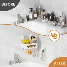 LEVERLOCShowerCaddySuctionCup_ShowerOrganizerRemovableBathroomShelf_StorageSuctionPowerfulMaxHold22lbsBathroomCaddyWaterproofHolder7 - Brands For Less USA