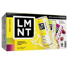 LMNT Sparkling Electrolyte Drink, Variety Pack, 12 fl oz, 15-count
