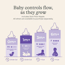 Lansinoh Anti-Colic Baby Bottles, BPA-Free Plastic, 5oz, 3pk, Slow Flow Nipples (Size S), Breastfeeding Bottle, NaturalWave Design, Baby Essentials