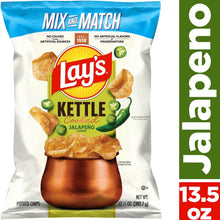 Lay's Kettle Cooked Jalapeño Potato Chips, 13.5 oz. (PACK OF 3 )
