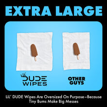LiL' DUDE Flushable Wipes, Extra Large Fragrance Free Wet Wipes, 252 Count, 6 Pack