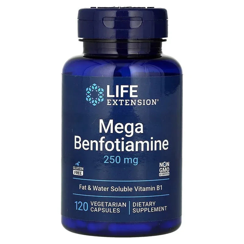 Life Extension, Mega Benfotiamine, 250 mg, 120 Vegetarian Capsules ...